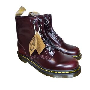 Dr. Martens 1460 Cherry Red Combat Boots NWT Burgundy Leather Women's 8 Men's 7